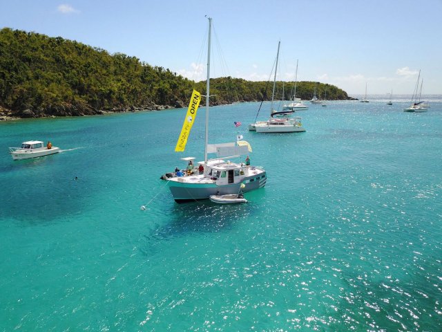 St Thomas is blessed with endless beautiful anchorages for cruising – photo VI Professional charter Association